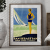 San Sebastian (Spain) Spanish Pyrenees | Vintage Poster