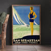 San Sebastian (Spain) Spanish Pyrenees | Vintage Poster
