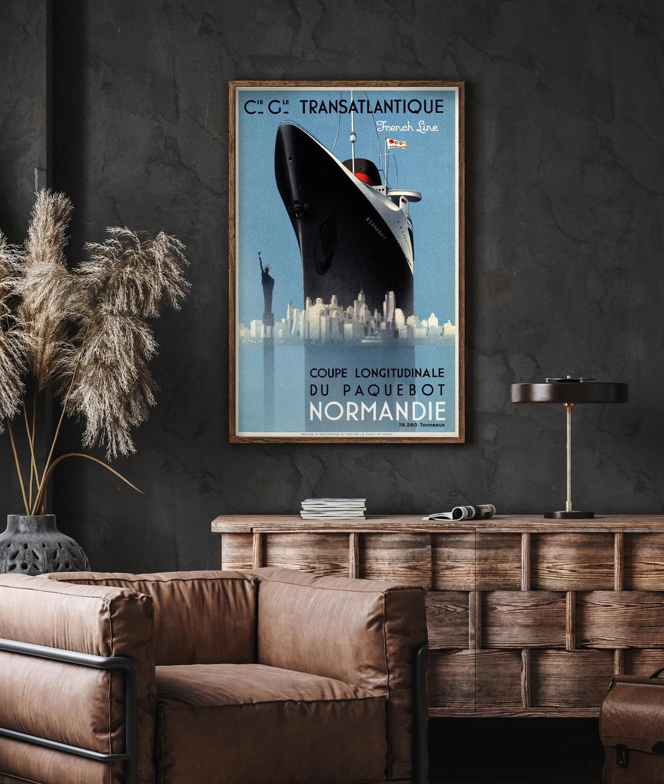 SS Normandie | Andre Wilquin | 1935 | Wall Art Print | Vintage