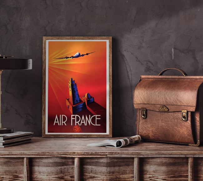 Air France - Afrique Occidentale & Equatorial Française | Edmond Maurus | 1946 | Travel Poster