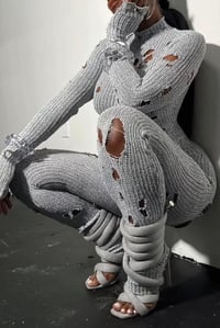 Image 1 of KNITTED HOLE JUMPSUIT 