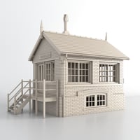 Image 2 of Goathland Signal Box Easy Build Kit. Building, stairs, roof, chimney top. NO GUTTERS.