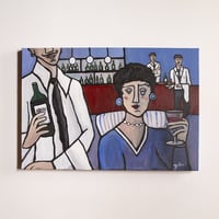 Image 1 of La femme au verre à moitié plein