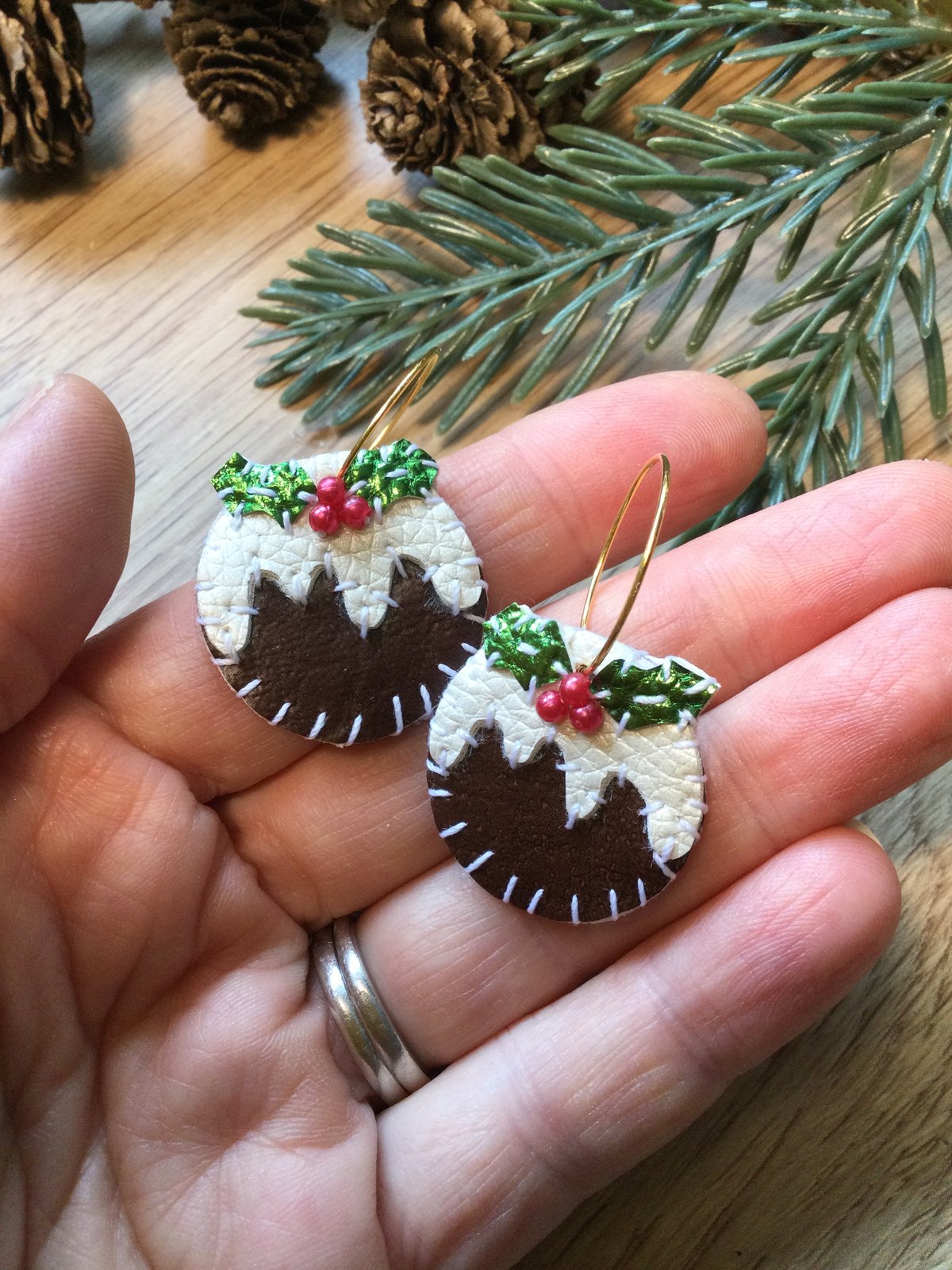 Image of Christmas Pudding Earrings