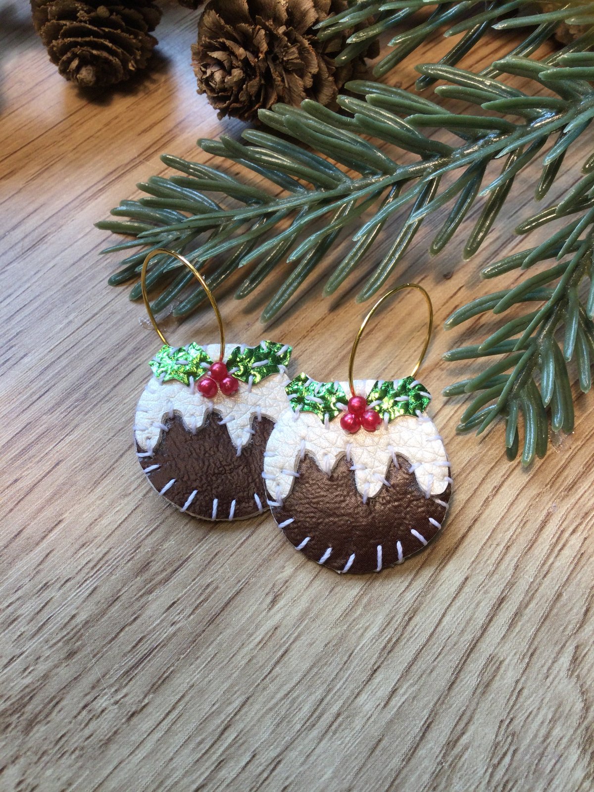 Image of Christmas Pudding Earrings
