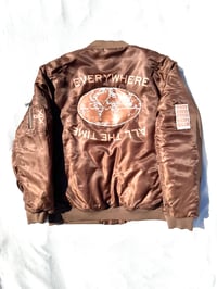 Image of everywhere with it bomber jacket in brown 