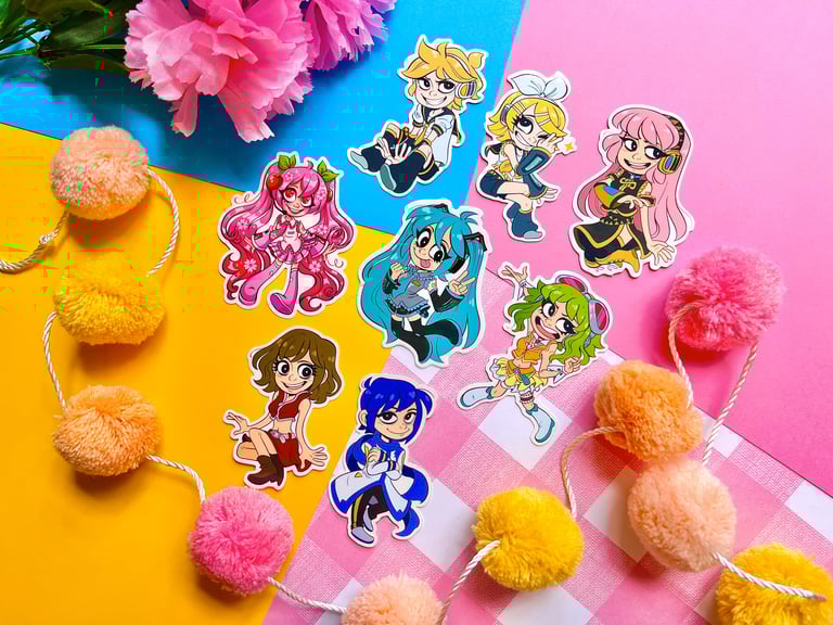 Pop Singer Group Vinyl Stickers