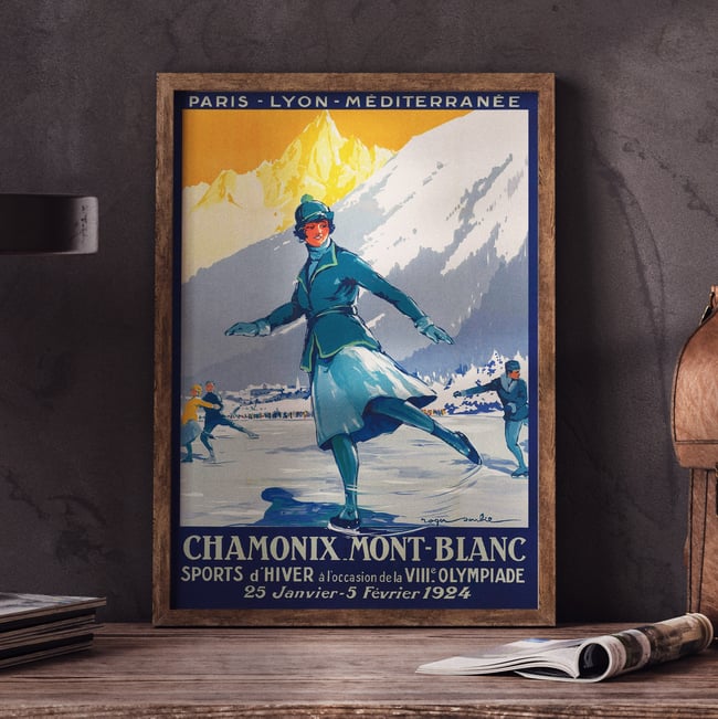 Chamonix-Mont Blanc | Roger Soubie| 1924 | Vintage Travel Poster