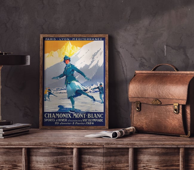 Chamonix-Mont Blanc | Roger Soubie| 1924 | Vintage Travel Poster