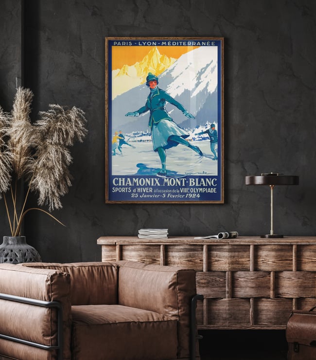 Chamonix-Mont Blanc | Roger Soubie| 1924 | Vintage Travel Poster