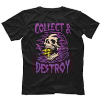 Image 1 of Collect & Destroy Lightning Skull Shirt — Available Now! Follow Link to Apparel Shop