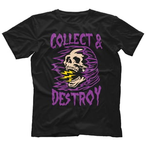 Collect & Destroy Lightning Skull Shirt — Available Now! Follow Link to Apparel Shop