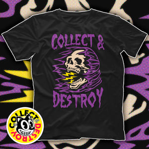 Collect & Destroy Lightning Skull Shirt — Available Now! Follow Link to Apparel Shop