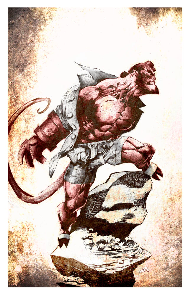 Image of Hellboy 11x17 Signed Art Print