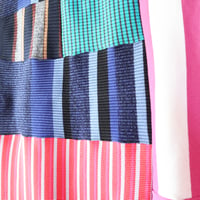 Image 5 of superstripe sweaters stretch graphic patchwork warm upcycled courtneycourtney blanket throw block
