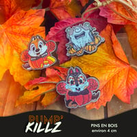Image 1 of 🟢 STOCK 🟢 PINS EN BOIS Halloween (3 designs) - 🎃 PUMP'KILLZ 🎃