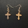 Solid Copper Orthodox Cross Earrings