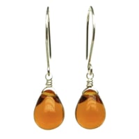 Image 1 of Honey Glass Dangle Earrings