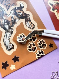 Image 4 of Maned Wolf and African Wild Dog - A6 Vinyl Sticker Set
