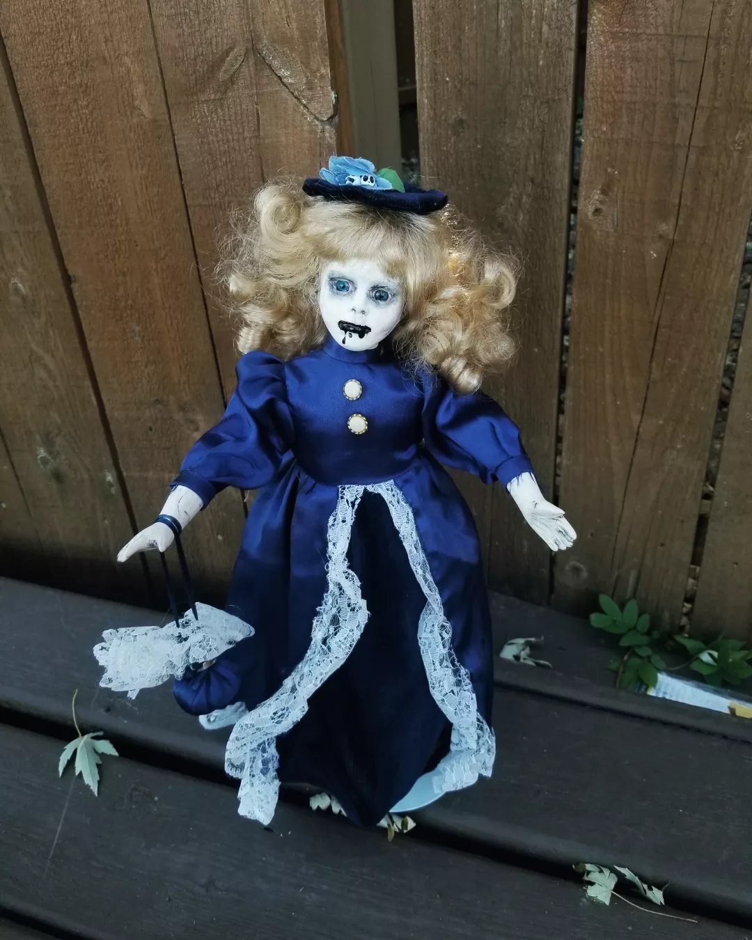 Lucinda - OOAK Unique, Creepy, Horror, Spooky, Goth Vampire Hand Painted Art Doll outlet