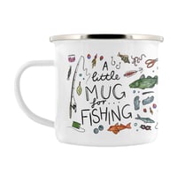 Image 2 of A Little Mug For Fishing (Enamel) - Nature's Delights Collection