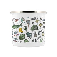 Image 3 of A Little Mug For Fishing (Enamel) - Nature's Delights Collection