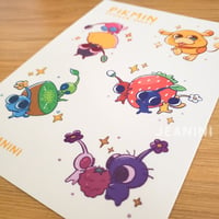 Image 2 of pikmin ✨ waterproof clear vinyl sticker sheet