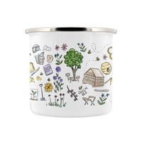 Image 3 of Save The Bees Enamel Mug - Nature's Delights Collection
