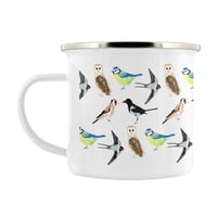 Garden Birds Enamel Mug - Nature's Delights Collection