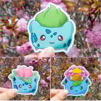 Image 1 of Bulbasaur Evolution Planter Stickers