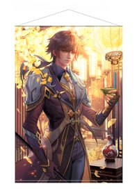 Genshin impact wall scroll Zhongli