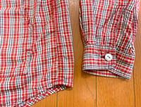 Image 3 of Sassafras Japan plaid gardening shirt, size M