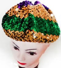 Image 2 of Mardi Gras Sequin Hat