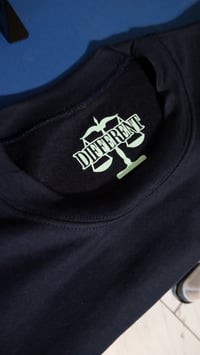 Image 4 of "DIFFERENT ⚖️ SWEATSHIRT" NAVY BLUE/MINT/WHITE