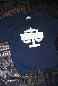 Image 3 of "DIFFERENT ⚖️ SWEATSHIRT" NAVY BLUE/MINT/WHITE