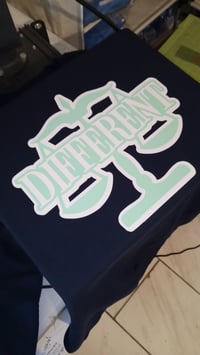 Image 2 of "DIFFERENT ⚖️ SWEATSHIRT" NAVY BLUE/MINT/WHITE