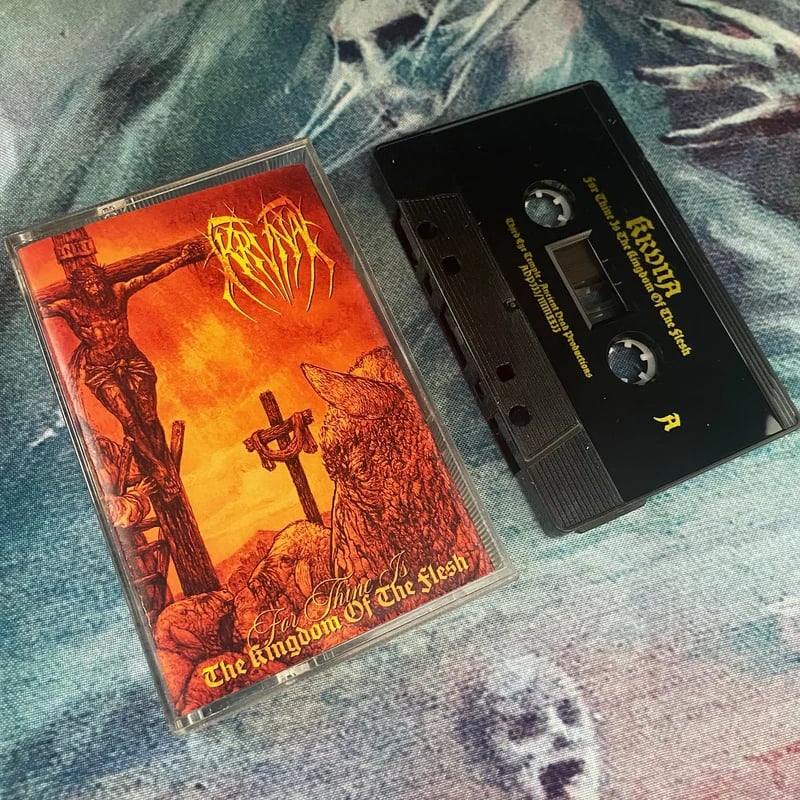 Image of KRVNA - FOR THINE IS THE KINGDOM OF THE FLESH - CASSETTE
