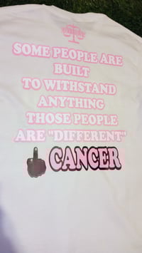 Image 3 of White "DIFFERENT" CANCER 🎗 AWARENESS T-Shirt
