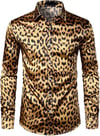 LEOPARD DESIGN  VIP DRESS PARTY SHIRT