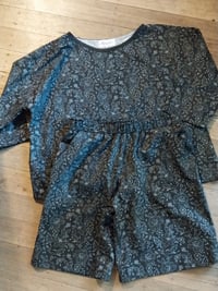 Image 1 of KylieJane Pyjamas - black and grey floral 