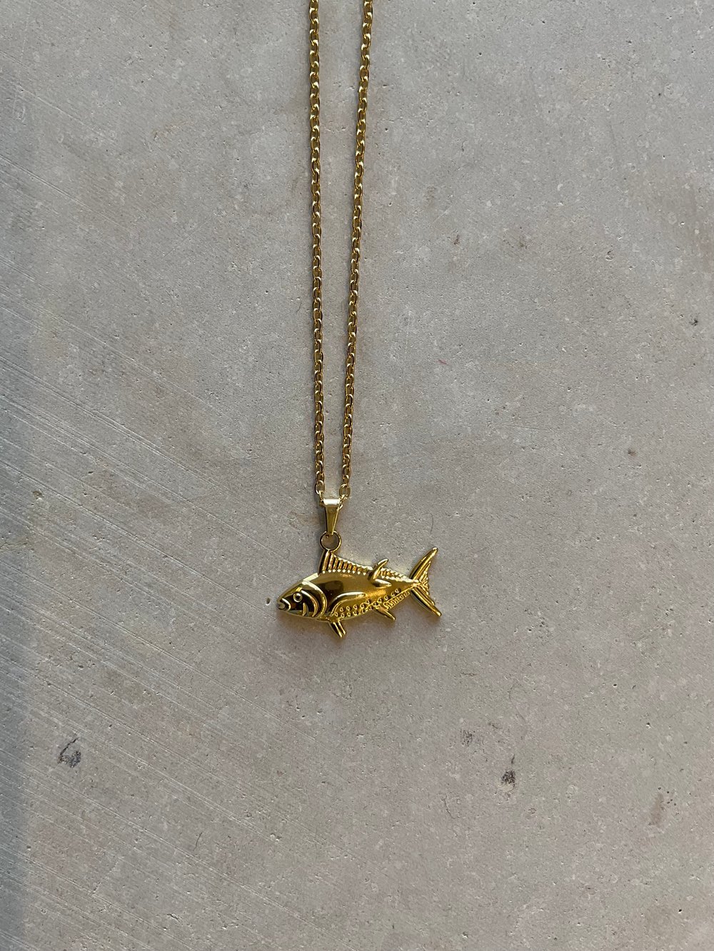 Gold Kette mit Fisch 