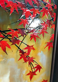 Image 3 of Original Canvas - Maple on Ochre - 40cm x 120cm