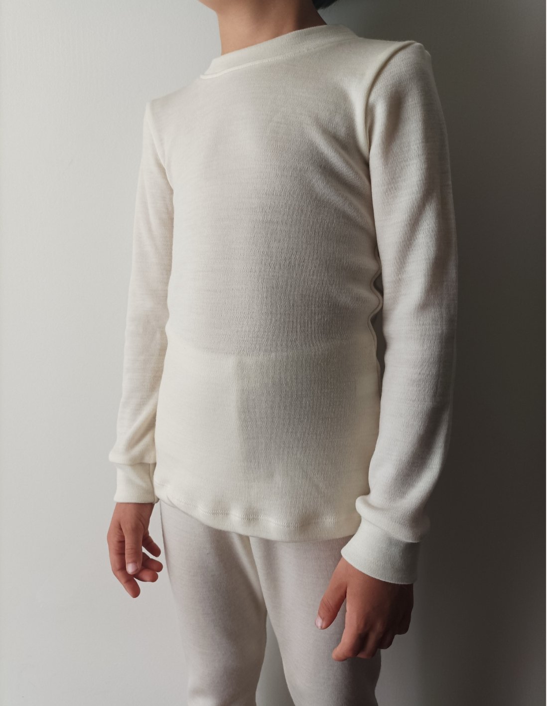 Image of MAGLIA maniche lunghe_ 100% MERINOS _NATURALE 