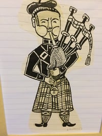 Image 1 of ORIGINAL - Scotsman with bagpipes