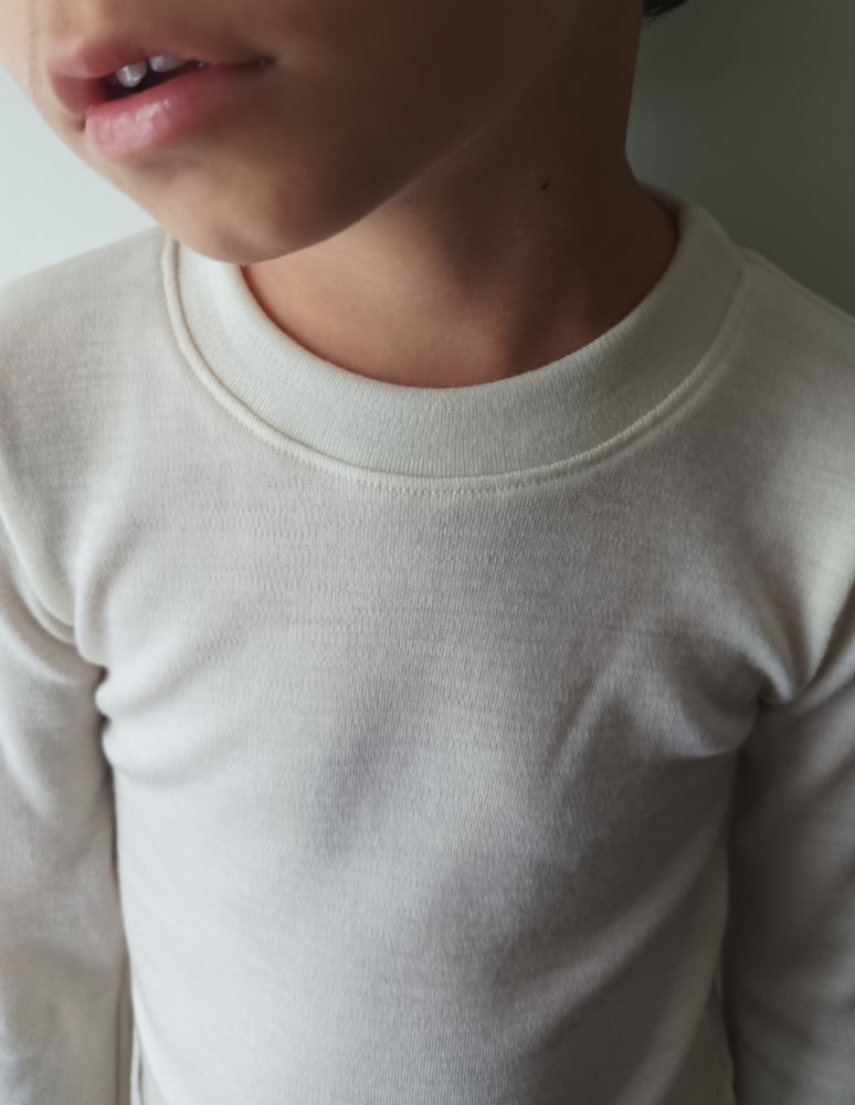 Image of MAGLIA maniche lunghe_ 100% MERINOS _NATURALE