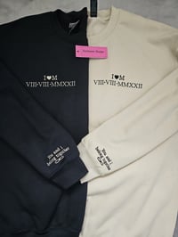 Image 1 of Roman Numeral And Initials Hoodie