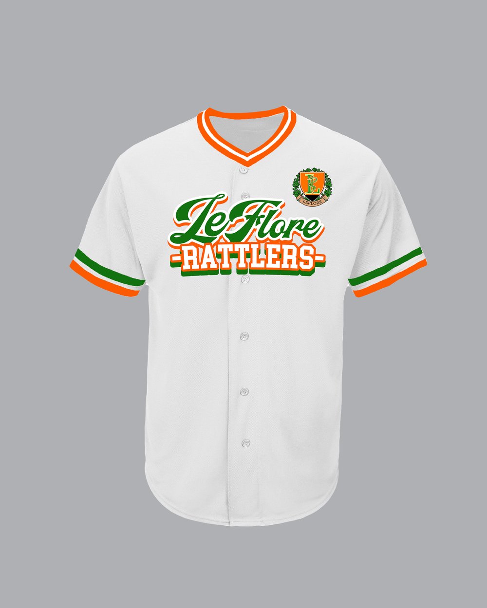 Image of Leflore Alumni Button Up Jersey in White