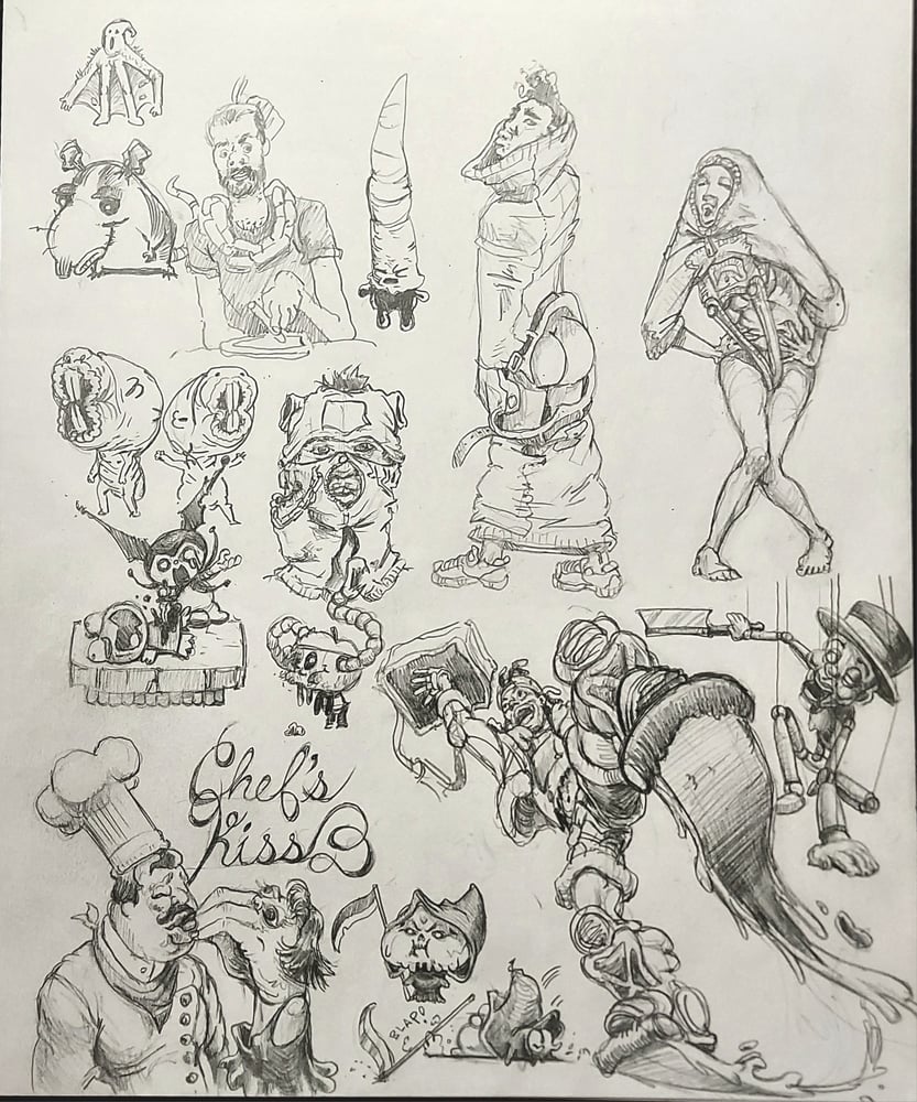 Image of Sketch Page- Future Fashion/Chef's Kiss