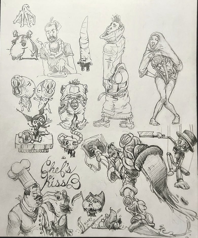 Image of Sketch Page- Future Fashion/Chef's Kiss