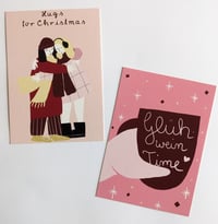 Image 1 of Glühwein Time & Hugs for Christmas  2 Grußkarten